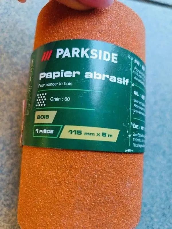 Наждачний папір PARKSIDE 115мм x 5м, зернистість 60