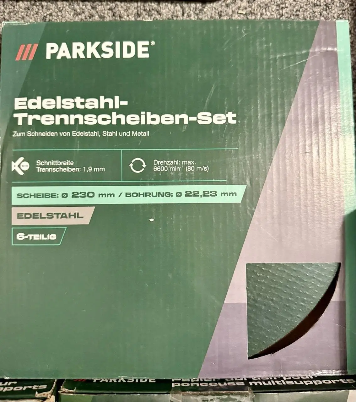 Набір відрізних дисків Parkside по нержавійці 230 мм