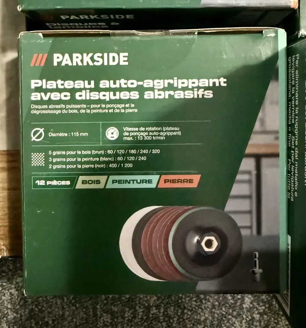 Набір шліфувальних дисків Parkside 115мм 12шт