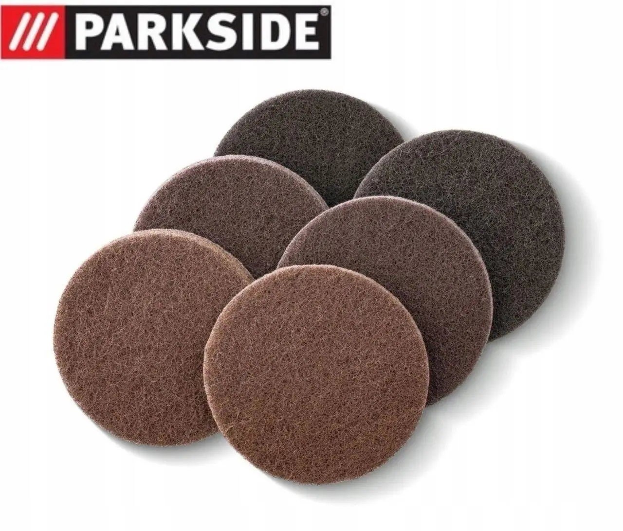 Набір фіброволоконних дисків для полірування Parkside 125мм, 6 шт