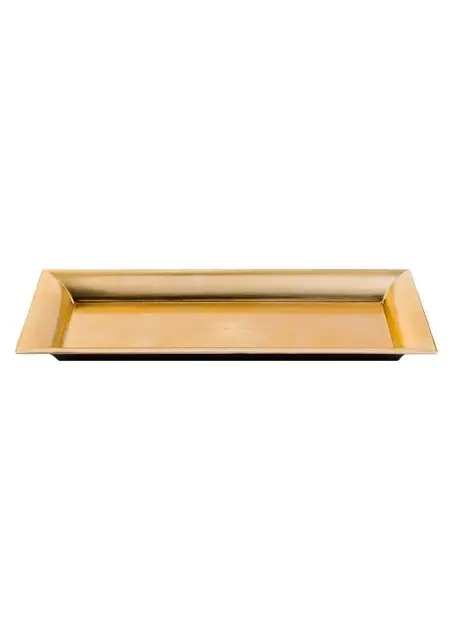 Декоративна прямокутна таця 35,5x17х2,5 см золотистий Livarno Home