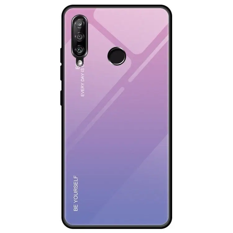 Чохол скляний градієнт Huawei P Smart+/Honor 10і 20i світло-фіолетовий