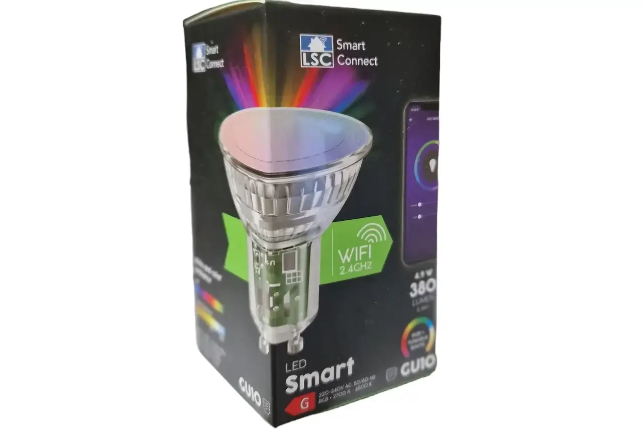 Розумна Wi-Fi лампа LSC SMART CONNECT GU10 380 люмен RGB 4.9 Вт тепле та холодне світло