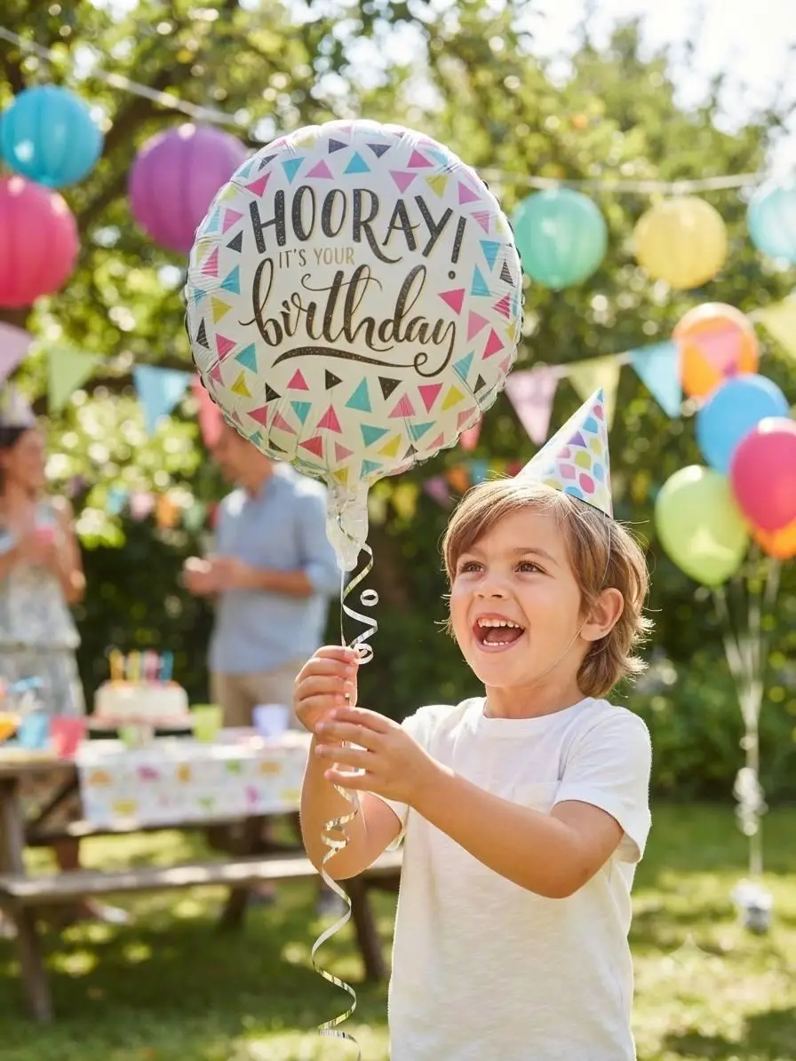Фольгована повітряна куля для дня народження LIVARNO home «Hooray it's your birthday!» LIVARNO home