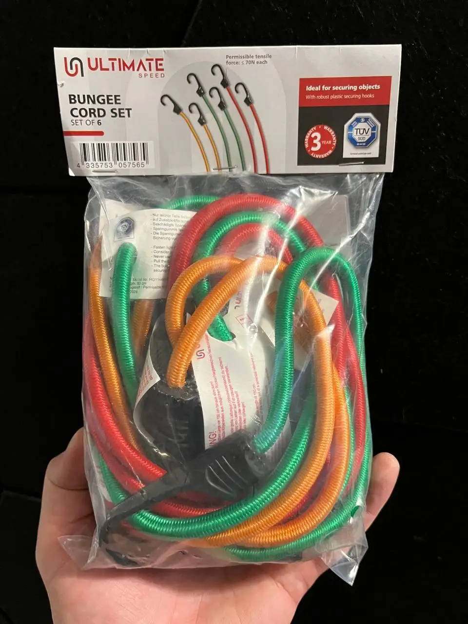 Набір багажних еластичних стяжок Ultimate Speed Bungee Cord Set, 6 шт Ultimate Speed