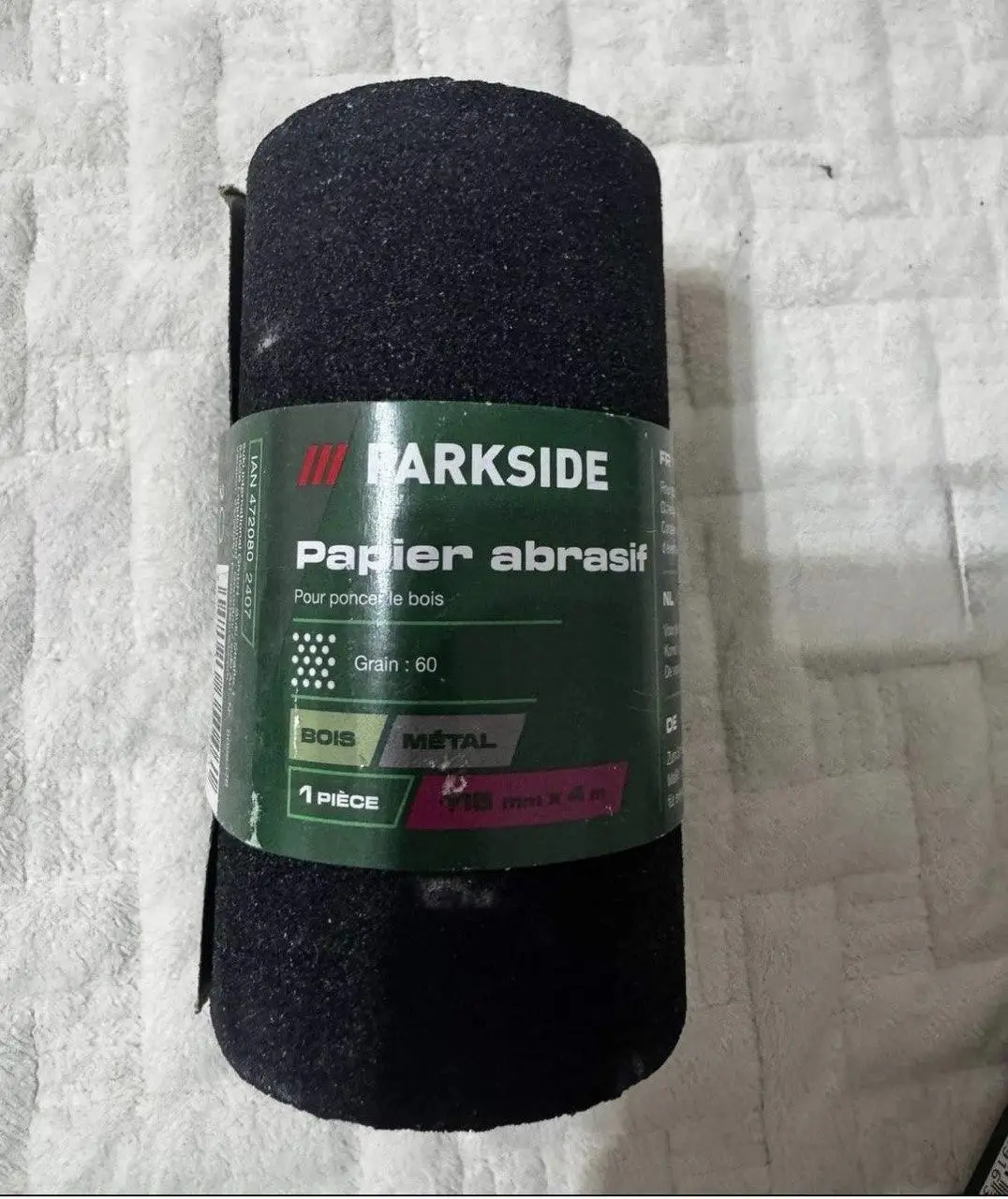 Наждачний папір Parkside зерно 60, рулон 115мм х 4м