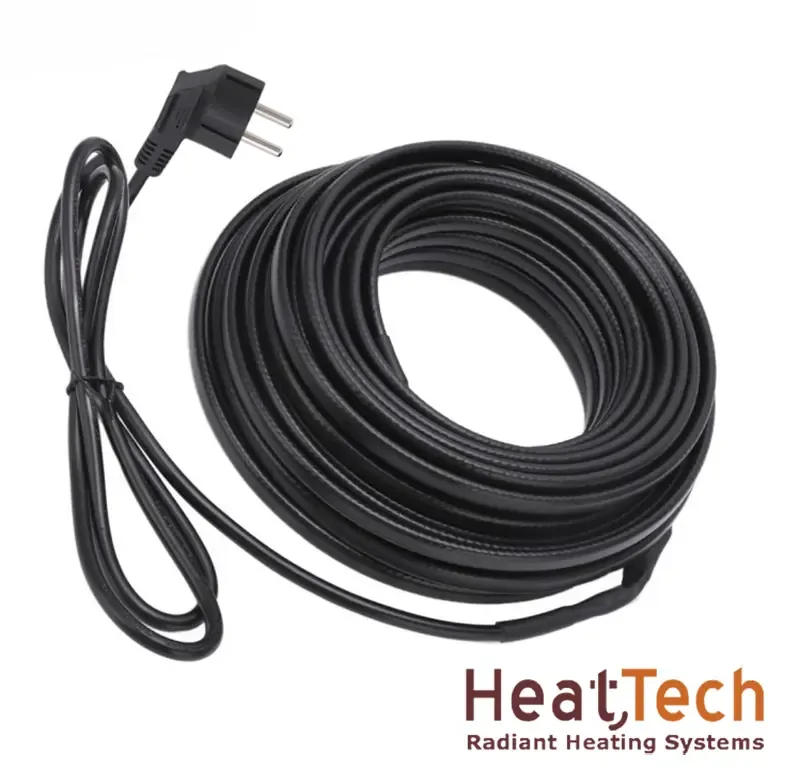 Нагрівальний кабель з термостатом і вилкою HeatTech 8 м. HTCP18-240-8