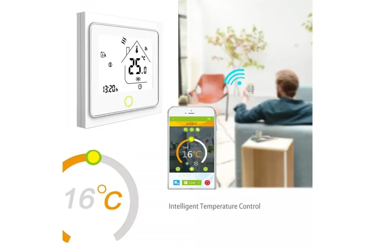 Терморегулятор сенсорний програмований WiFi Dian Technology E71 для теплої підлоги