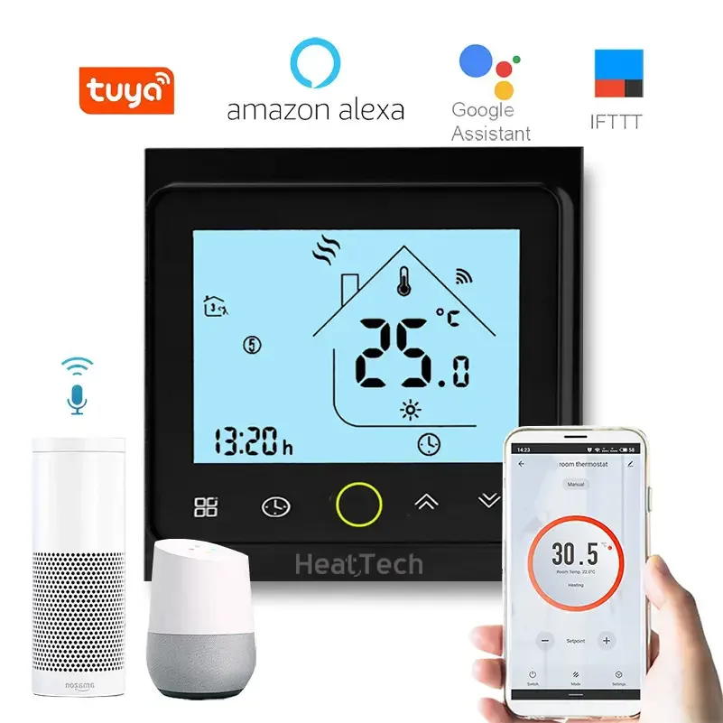 Терморегулятор сенсорний програмований WiFi HeatTech HTW126-240 для теплої підлоги